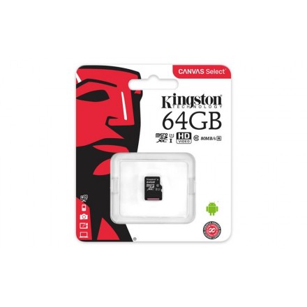 Карта памяті Kingston 64GB microSDXC C10 UHS-I R80MB/s Карта памяті Kingston 64GB microSDXC C10 UHS-I R80MB/s